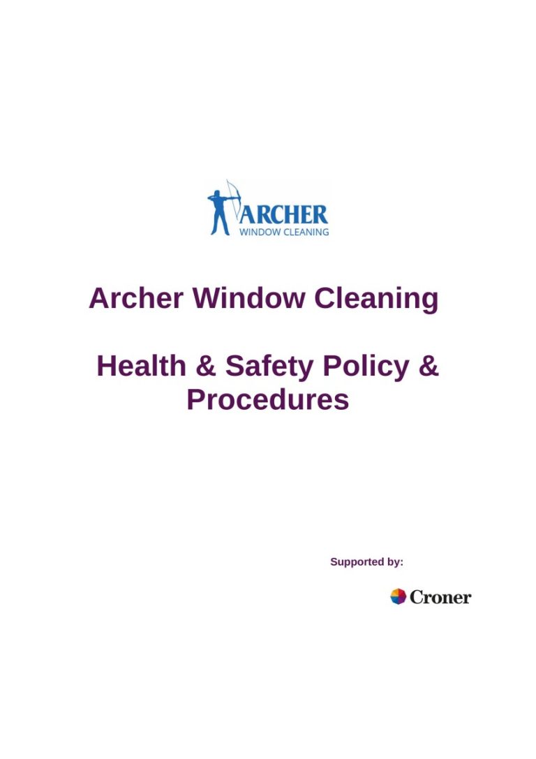 Health Policy Window Health & Safety Policy | Archer Window Cleaning