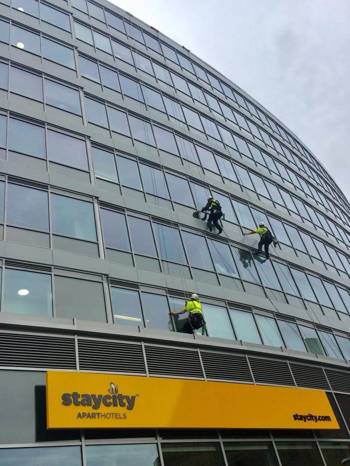 abseiling team at Staycity Aparthotels